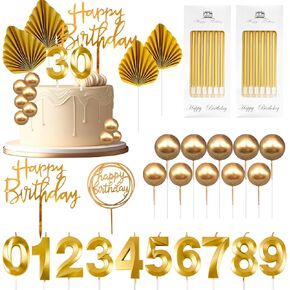 شموع خدعة لكعك أعياد الميلاد ، Tyotrbs 36 PCS شموع عيد ميلاد ، كعكة عيد ميلاد سعيد أغطية أعلى الأقطار ديكور كعكة ديي للرجال للنساء الذكرى السنوية