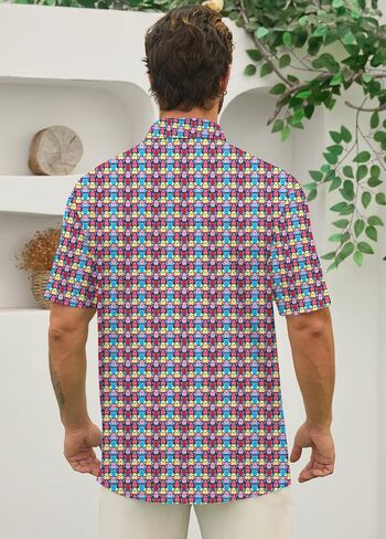 Mens Golf Polo Shirts Short Sleeve Printed Moisture Wicking Casual Shirt in Saudi Arabia
