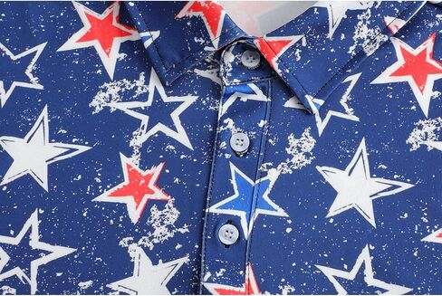 Men's American Flag Polo Shirt, USA Patriotic Short Sleeve Dri-Fit Quick-Dry Golf Shirt in Saudi Arabia