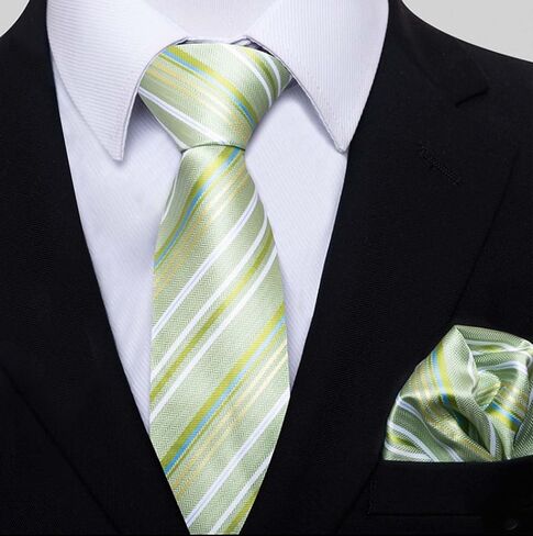 alizeal 3pcs قميص ملابس رجالي مع ربطة عنق جيب مربعة مجموعة كلاسيكية طويلة الأكمام طويلة الأكمام مطابقة زر العنق أسفل القميص in Kuwait