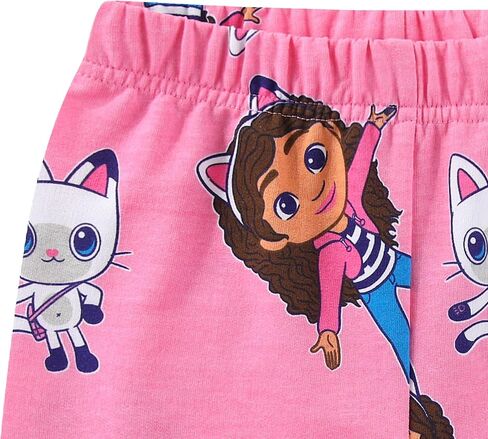 DREAMWORKS GABBY'S DOLLHOUSE Girls Short Sleeve T-Shirt and French Terry Shorts Set for Toddler and Big Kids in Saudi Arabia