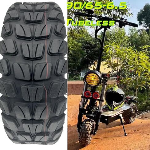 90/65-6.5 Vacuum scooter tires 11 Inch Electric Scooter Replacement Tire,Repairable for Dualtron Zero 11X Kaabo Scooter,Compatible Motorcycle 100/65-6.5 Tubeless Tyre Outer Tire Road Tire in Saudi Arabia