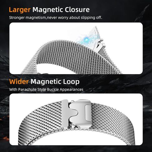 22mm Milanese Magnetic Band Compatible with 45mm Instinct 3/Instinct/2 Solar/Tactical/Tide/Esports,22MM Quick Fit Release Steel Mesh Loop Bands in Kuwait