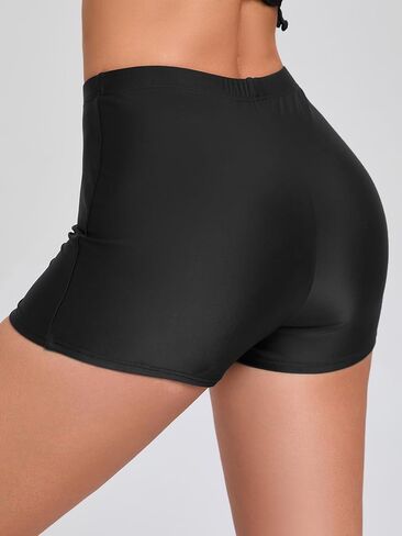 Womens High Waisted Swim Board Shorts Tummy Control Swim Shorts Bathing Suit Bottoms Liner Swimsuit in Kuwait