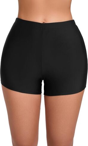 Womens High Waisted Swim Board Shorts Tummy Control Swim Shorts Bathing Suit Bottoms Liner Swimsuit in Kuwait