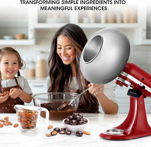 Aieve Snack Coater متوافق مع خلاط حامل رأس مائل كيتشن إيد سلسلة فئة 4.5 لتر وسلسلة الحرفيين 5 لتر لصنع اللوز المغطى بالشوكولاتة سعة 160 أونصة/4.73 لتر (نسخة مطورة) in Kuwait