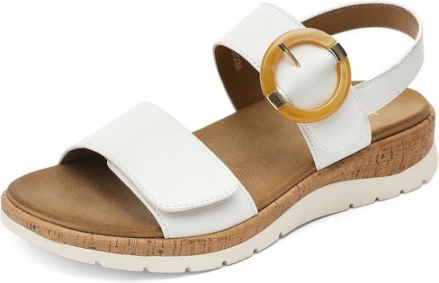 UBFEN Womens Flat Sandals Arch Support Open Toe Walking Comfy Casual Low Wedge Summer Shoes in Saudi Arabia