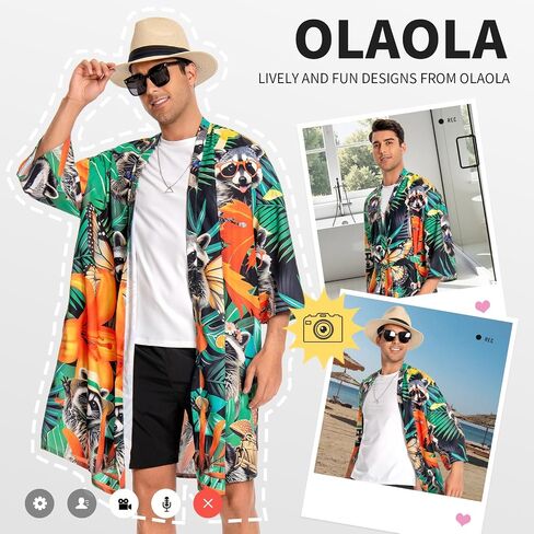 OLAOLA Men Lightweight Kimono Robe with Belt Japanese Style Robe Jacket Casual Open Front Long Cardigan Cape Coat Outwear in Kuwait