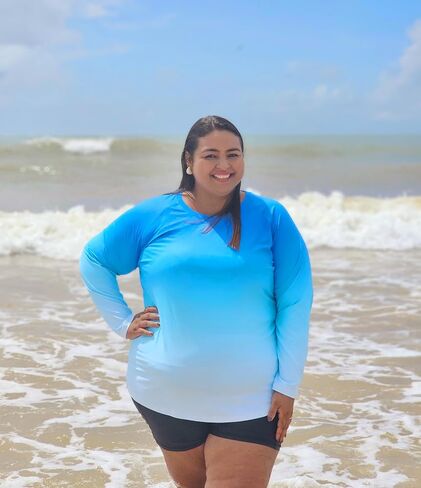 COOTRY Women's Plus Size UPF 50+ Sun Shirts Long Sleeve Workout Hiking Tops UV Protection Rash Guard Quick Dry Swim Shirt in Saudi Arabia