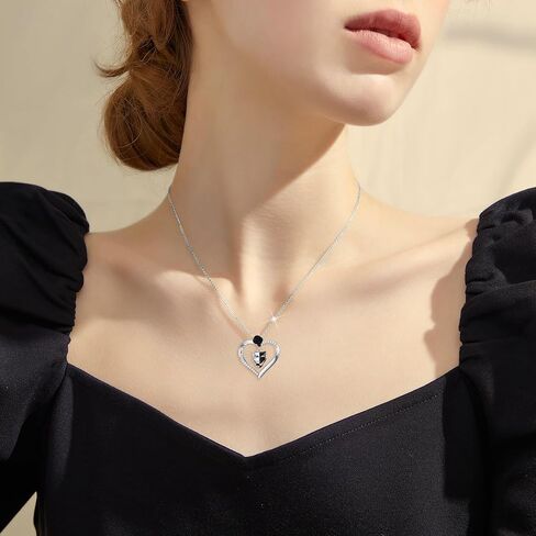 MONGAS Sunflower Necklace Sterling Sliver Sunflower Heart Necklace Pendant Heart Jewelry Sunflower Gifts for Women Birthday in Saudi Arabia