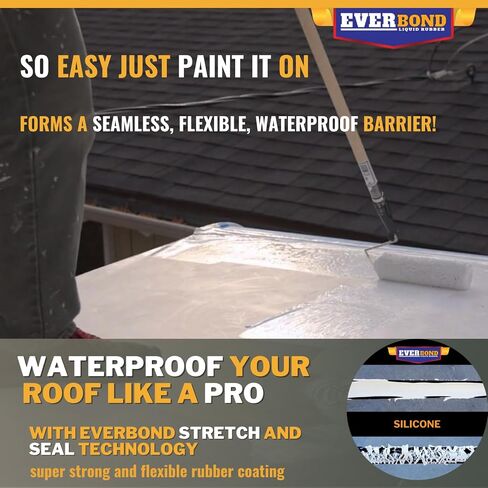 RV Roof Coating - Siled Rrv Rv Roof Sealant لأسطح العربة والمقطورات والمباني والمعادن - تبريد السقف الأبيض 4.75 جالون in Saudi Arabia