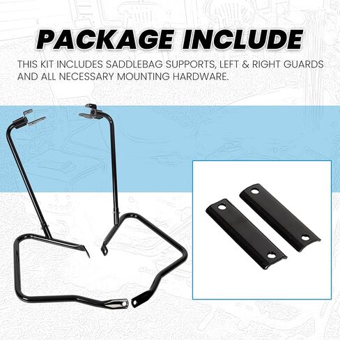 حانات حارس حرس Ecotric Saddlebag متوافقة مع 2014-2024 Harley Davidson Touring Street Road Glide Flh Facs Guard Mount Black in Kuwait