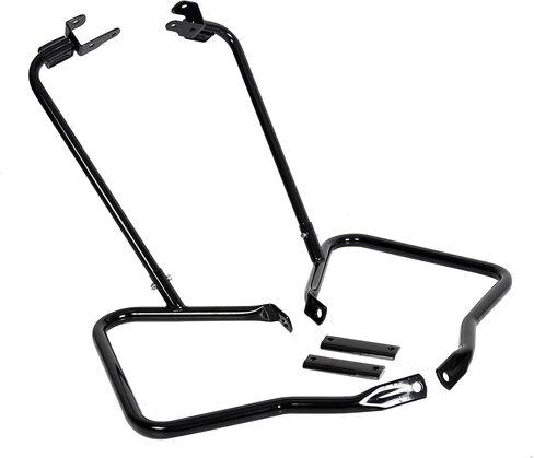 حانات حارس حرس Ecotric Saddlebag متوافقة مع 2014-2024 Harley Davidson Touring Street Road Glide Flh Facs Guard Mount Black in Kuwait