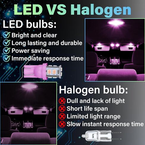 24 PCS LED LED LIGHTS للسيارات ، 194 T10 DE3175 578 31MM 42MM BOMBILLAS LED PARA CARRO ، ALLA LIGHTING for Car MAP LICENT SIDE DOOR Marker Light Trunk (Purple) in Kuwait