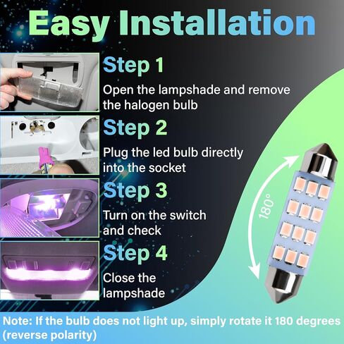 24 PCS LED LED LIGHTS للسيارات ، 194 T10 DE3175 578 31MM 42MM BOMBILLAS LED PARA CARRO ، ALLA LIGHTING for Car MAP LICENT SIDE DOOR Marker Light Trunk (Purple) in Kuwait