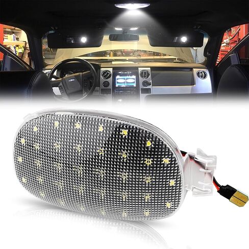 Bestview LED Interior Roof Map Dome Light Cover Lens Overhead with White LED PCB for Dodge Ram 1500 Dakota Neon Caravan Chrysler Sebring Town & Country, 6000K White Dome Lamp Kit, 1 Set in Saudi Arabia