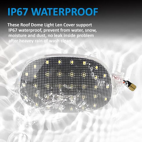 Bestview LED Interior Roof Map Dome Light Cover Lens Overhead with White LED PCB for Dodge Ram 1500 Dakota Neon Caravan Chrysler Sebring Town & Country, 6000K White Dome Lamp Kit, 1 Set in Saudi Arabia