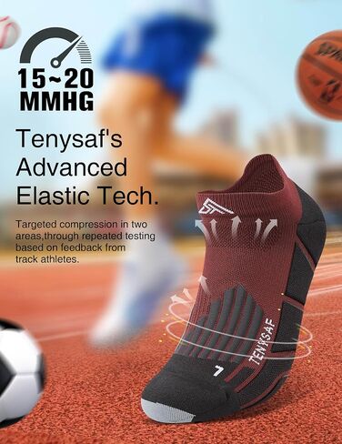 Compression Athletic Running Socks: Men Women's Low Cut Ankle Socks for Sport Enthusiasts Hiking Cycling Basketball in Kuwait