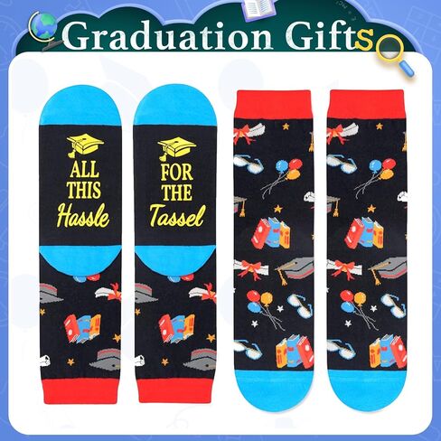 Reading Graduation Gifts for Him and Her - Book Lover Graduation Socks for Women Men in Saudi Arabia