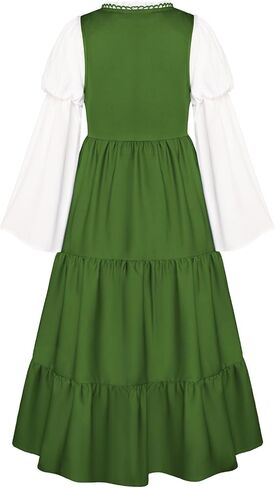 Scarlet Darkness Girls Renaissance Dress Medieval Peasant Long Sleeve Dresses in Kuwait