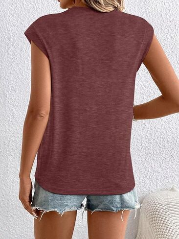 Bliwov 2 حزمة إمرأة بلايز كم كاب تي شيرت 2024 Crewneck بلوزة فضفاضة الصيف أزياء الملابس الأساسية عارضة المحملة in Kuwait