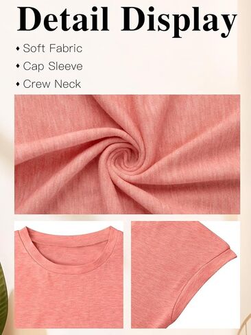 Bliwov 2 حزمة إمرأة بلايز كم كاب تي شيرت 2024 Crewneck بلوزة فضفاضة الصيف أزياء الملابس الأساسية عارضة المحملة in Kuwait