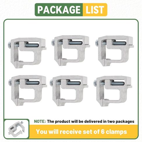KUAFU Truck Cap Mounting Clamps Compatible with Chevrolet Chevy Ford Dodge Ram Sierra Dakota Ram 1500 2500 3500 F150 F250 for Mounting Caps Camper Shell Topper Canopy Heavy Duty Aluminum (4Pcs-Silver) in Saudi Arabia