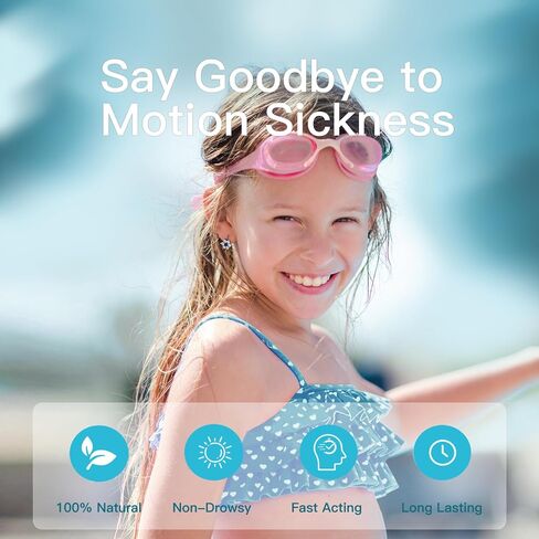 30ct Motion Sickness Patches Non Drowsy, Sea Sickness Patch for Cruise Travel Essentials, Waterproof Patches Behind Ear, Custom Cute Color, Long Last 72H in Kuwait