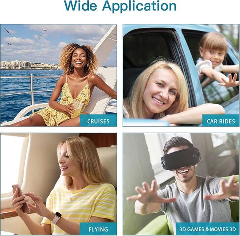 30ct Motion Sickness Patches Non Drowsy, Sea Sickness Patch for Cruise Travel Essentials, Waterproof Patches Behind Ear, Custom Cute Color, Long Last 72H in Kuwait