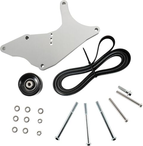 LS Truck SUV Dual Alternator Bracket Kit for GM 4.8L 5.3L 6.0L 6.2L Vortec V8 Engine 1999-2013,for Chevy Tahoe Suburban Silverado, GMC Yukon, Cadillac Escalade, Hummer H2 (Silver) in Kuwait