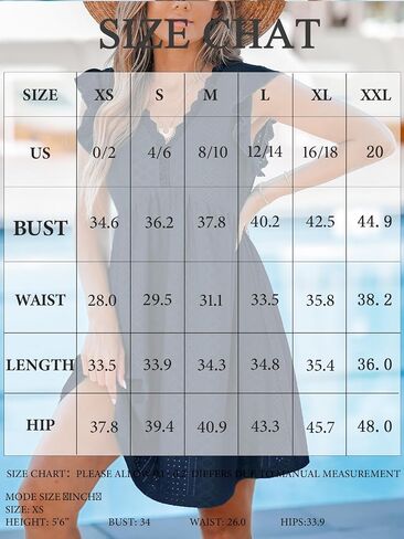 CUPSHE Beach Dress V Neck Cap Flutter Sleeve Lace Hollow Out Pleated Summer Mini Cover Up Dress in Kuwait