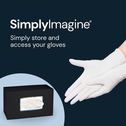 Black Glove Box Holder Dispenser – Single Side Loaded Acrylic Rack for Medical, Latex, Rubber, Nitrile, and Exam - Gloves Not Included (Black, Single) in Saudi Arabia