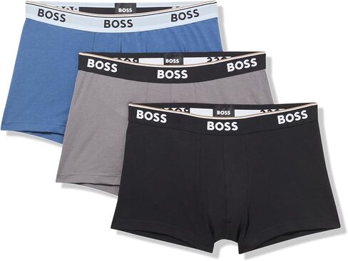 BOSS Men's 3-Pack Multi Color Bold Logo Trunks in Kuwait