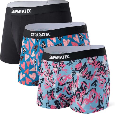 Separatec Men Underwear, Soft Underwear Trunks,Dual Pouch for Men,3 Pack in Saudi Arabia