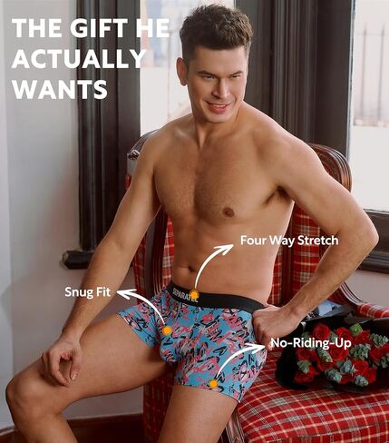 Separatec Men Underwear, Soft Underwear Trunks,Dual Pouch for Men,3 Pack in Saudi Arabia