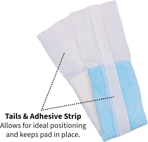 Extra Long Postpartum Maternity Pads with Tails [24 Pack] Large 3''x20'' Maximum Absorbency Heavy Flow Postpartum Incontinence Pads - Ultra Soft Disposable Nursing Pads for New Moms (24) in Saudi Arabia