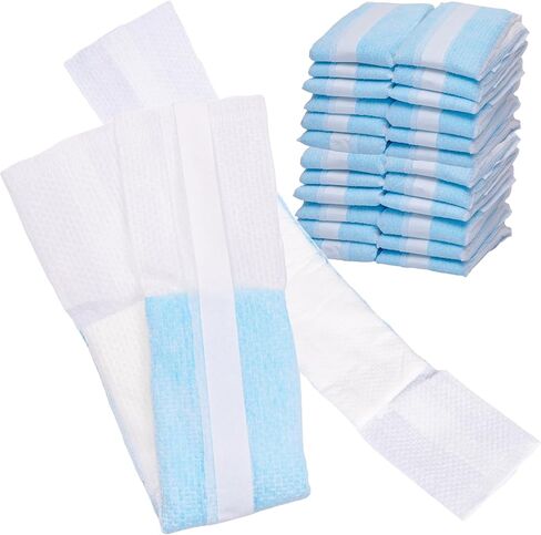 Extra Long Postpartum Maternity Pads with Tails [24 Pack] Large 3''x20'' Maximum Absorbency Heavy Flow Postpartum Incontinence Pads - Ultra Soft Disposable Nursing Pads for New Moms (24) in Saudi Arabia