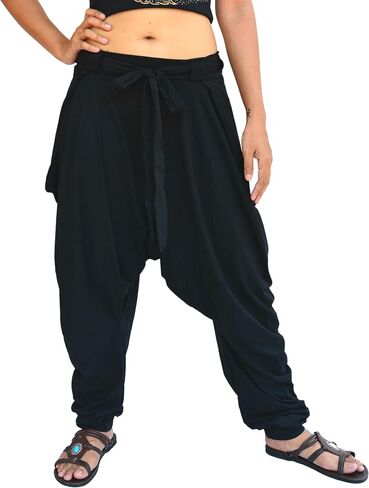 Sakoonee Women Men Baggy Harem Pants Lounge Trousers Palazzo Dhoti Style 2 Pockets Cotton in Kuwait