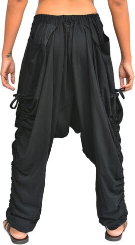 Sakoonee Women Men Baggy Harem Pants Lounge Trousers Palazzo Dhoti Style 2 Pockets Cotton in Kuwait