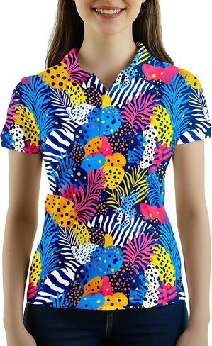 Womens Golf Shirt Short Sleeve Funny Golf Shirts for Woman Tennis Outfit in Saudi Arabia