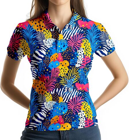 Womens Golf Shirt Short Sleeve Funny Golf Shirts for Woman Tennis Outfit in Saudi Arabia