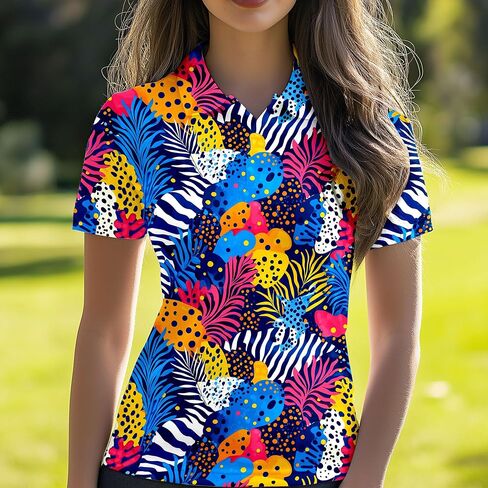Womens Golf Shirt Short Sleeve Funny Golf Shirts for Woman Tennis Outfit in Saudi Arabia