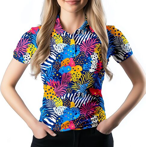 Womens Golf Shirt Short Sleeve Funny Golf Shirts for Woman Tennis Outfit in Saudi Arabia