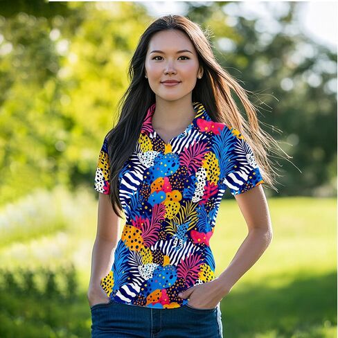 Womens Golf Shirt Short Sleeve Funny Golf Shirts for Woman Tennis Outfit in Saudi Arabia