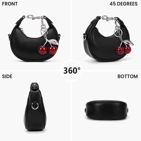 JQWSVE Small Top Handle Bags for Women Rhinestone Mini Purses Ladies Handbags Trendy Crescent Mini Crossbody Purse in Kuwait