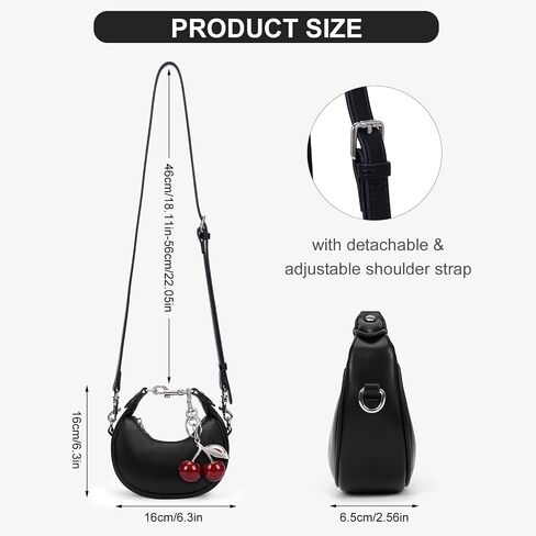JQWSVE Small Top Handle Bags for Women Rhinestone Mini Purses Ladies Handbags Trendy Crescent Mini Crossbody Purse in Kuwait