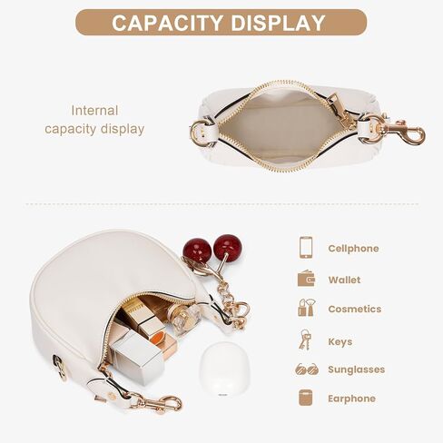 JQWSVE Small Top Handle Bags for Women Rhinestone Mini Purses Ladies Handbags Trendy Crescent Mini Crossbody Purse in Kuwait