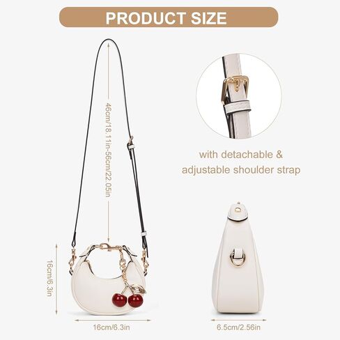 JQWSVE Small Top Handle Bags for Women Rhinestone Mini Purses Ladies Handbags Trendy Crescent Mini Crossbody Purse in Kuwait
