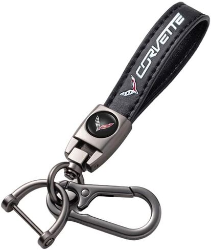 Leather Car Keychain, Metal Car Key Ring Key Chain for Key Fob Accessories in Saudi Arabia