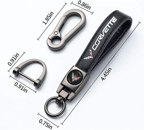 Leather Car Keychain, Metal Car Key Ring Key Chain for Key Fob Accessories in Saudi Arabia